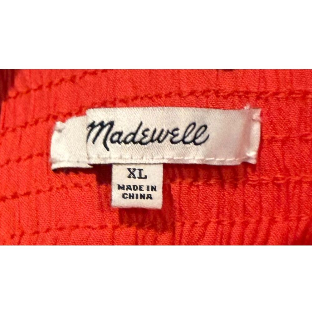 MADEWELL Smocked-Waist Button-Front Midi Skirt - Picture 3 of 5